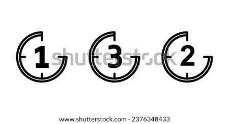 
Cinema countdown icons set. Movie and video countdown icon symbol, editable isolated white background vector illustration.
