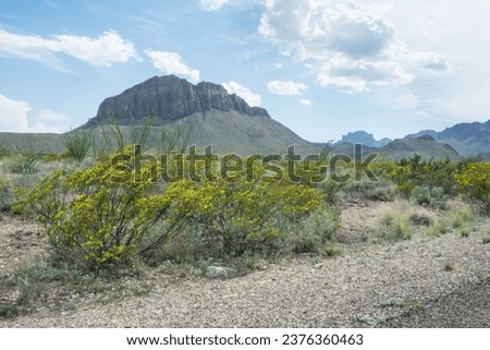 texas landscape with sky and clouds Royalty-Free Stock Photo #2376360463