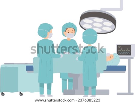 Clip art of person in surgery