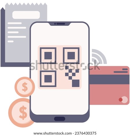 display payment methods by scanning barcodes on the smartphone screen