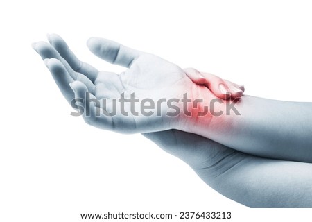 Acute pain, Isolated on white, Clipping path
