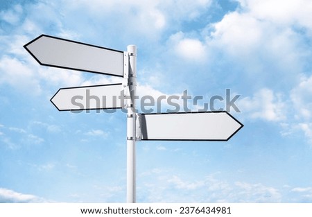 "Blank Signpost, 3d Render abstract business background
