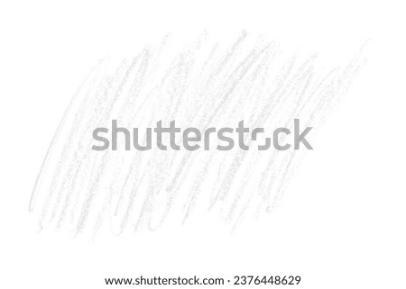 White pencil strokes isolated on white background.