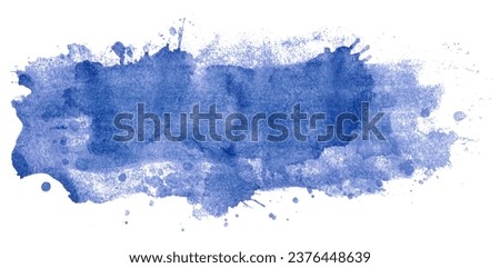 blue watercolor background. Artistic hand paint. isolated on white background Royalty-Free Stock Photo #2376448639