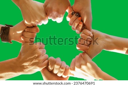 Close up hands Team Teamwork group of multi racial people meeting join hands. Diversity people hands join empower partnership teams connect volunteer community. Friendship  Togetherness Collaboration.