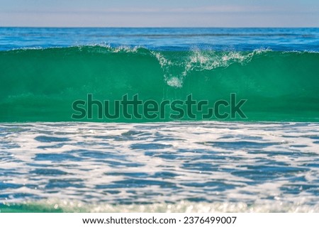 Turquoise waves in the Pacific Ocean, California