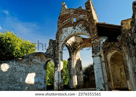 Abbey of Sant'Eustachio.Nervesa della Battaglia, Treviso. Veneto, Italy_ Royalty-Free Stock Photo #2376551561