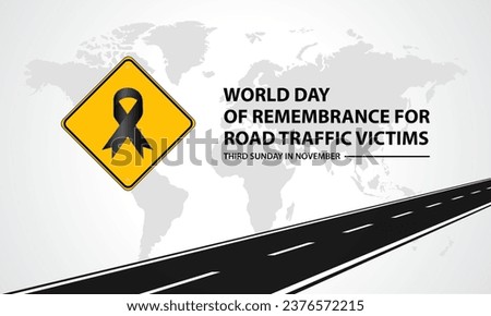World Day Of Remembrance For Road Traffic victims Background vector Illustration