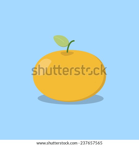 The Orange is ripe with blue background