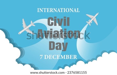 International Civil aviation day. Vector Illustration
