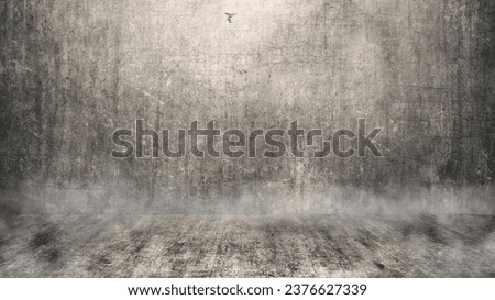 Grunge concrete wall with a dark background. Scary Halloween background concept