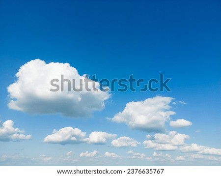 Blue Sky Background,Horizon Spring Morning Sky Scape in blue by the Sea,Vector of nature cloud, sky in sunny day Summer,Backdrop banner background for World environment day,Save the earth or Earth day
