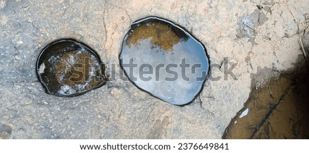 puddles of water on rocks
