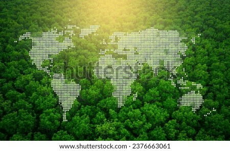 Green forests and the world's environment Royalty-Free Stock Photo #2376663061
