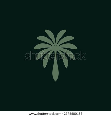 Palm tree logo design vector template	