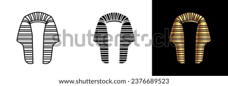 The Nemes Crown icon captures the essence of ancient Egyptian royalty and power. Royalty-Free Stock Photo #2376689523