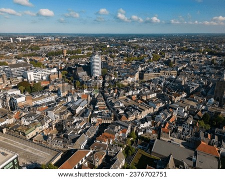 Aerial picture of city center of Utrecht in the Netherlands