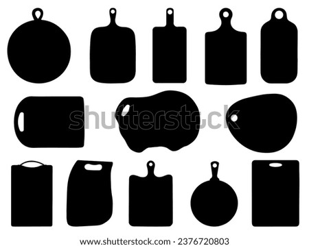 Cooking boards silhouette vector art