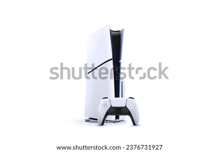 New console game and controller for next generation Royalty-Free Stock Photo #2376731927