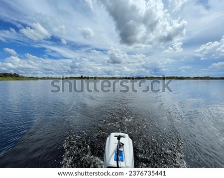 A boat in the Florida lake, Manatee County