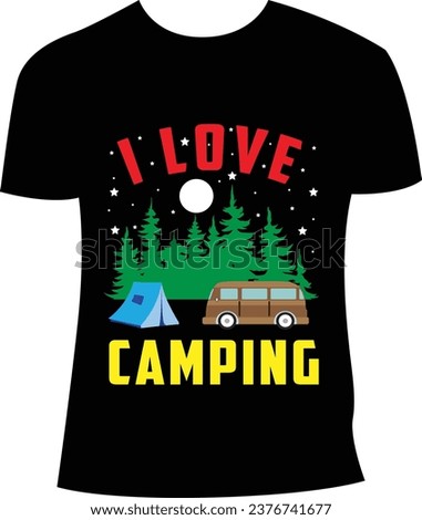 Camping T-shirt design EPS Format