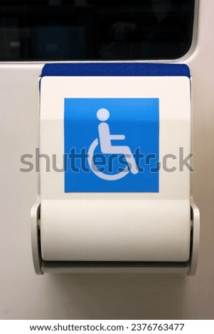 Wheelchair accessible entrance sign icon. Road signals for the disabled, Wheelchair ramps, priority seats