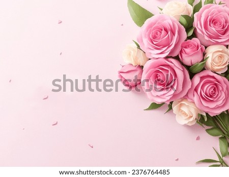 pink rose flower template picture On important festivals such as weddings, Mother's Day, Valentine's Day, and New Year.