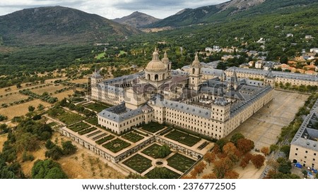 drone photo Royal Monastery of San Lorenzo del Escorial, Real Monasterio de San Lorenzo de El Escorial Spain Europe