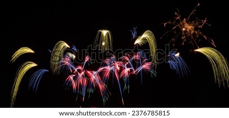 Beautiful of bright light fireworks for postcard wallpaper background abstract, concept
