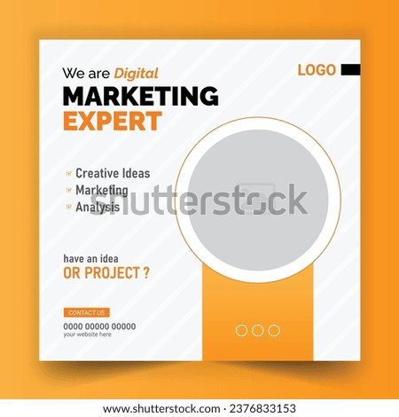 Marketing Social media poster design, Social media Facebook, Instagram post design template  