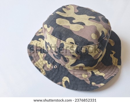 isolated jungle hat with good color and trendy look on white background