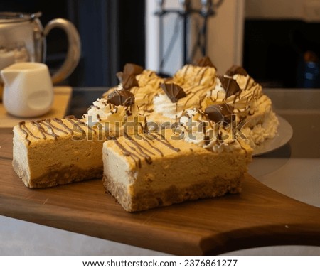 Picture of a salted caramel chessecake