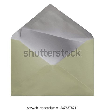Envelope size C6 White paper letter in a paper envelope isolated on white background. This has clipping path.