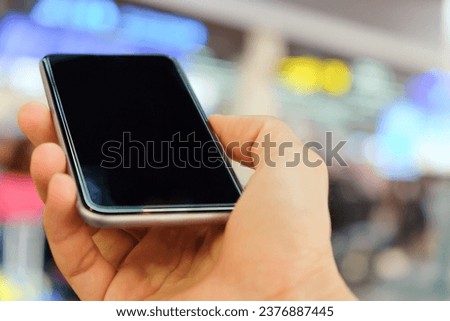 close up image of man hand using mobile phone, communication background, telecommunication,mobile internet