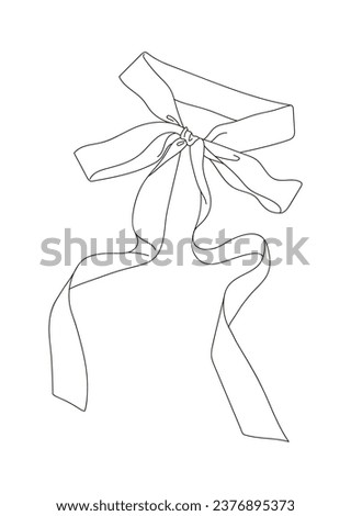 ribbon illustration. A ribbon is a knot used to tie bow-shaped strings and is used for gifts, decorations, accessories, and fashion.