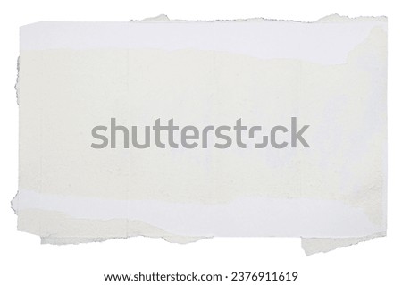 Pieces of torn scrapbook paper isolated on white background