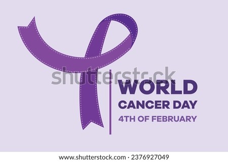 World Cancer Day concept. Colored flat vector illustration isolated.