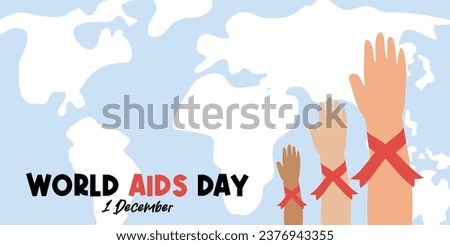 world AIDS day background, vector with copy space area. design for banner, poster, social media, flyer.
