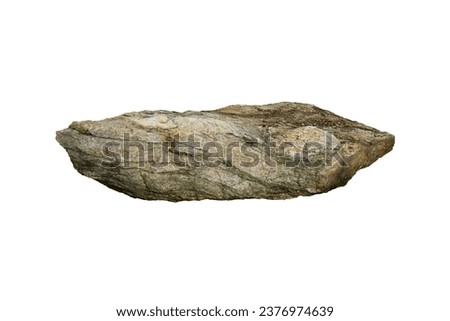 Strange gneiss schist rocks for decoration isolated on white background. Royalty-Free Stock Photo #2376974639