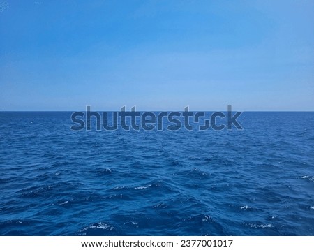 The limitless expanse of the ocean