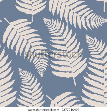 Seamless pattern with beautiful fern leaves wallpaper background
 Royalty-Free Stock Photo #2377210493