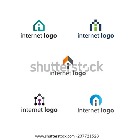 Internet Logo Icons Set - Isolated On White Background - Vector Illustration 
