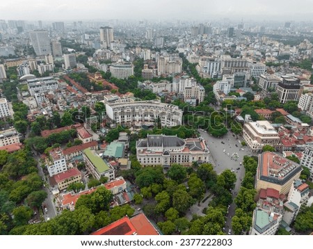 Aerial view of Hanoi Opera House in Hanoi