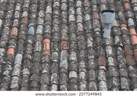Rooftop Patterns: Tiles and a Tiny Chimney