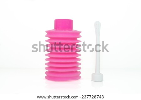 Vaginal douche objects isolated Royalty-Free Stock Photo #237728743