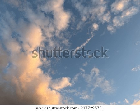 The pictures are of the blue sky and clouds. The picture were taken on October 17, 2023 in Abingdon, MD
