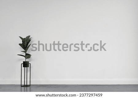 Empty modern room with furniture Royalty-Free Stock Photo #2377297459