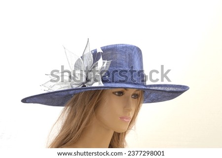hat, Kentucky Derby , English Royal Hat, Wedding , Church, Formal, Dressy, Millinery, Cocktail hat Royalty-Free Stock Photo #2377298001
