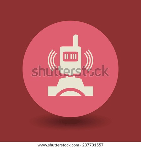 Photography transmitter icon or sign, vector illustration