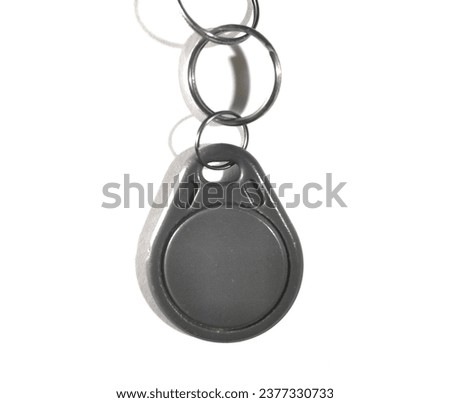 Magnetic keychain on white background